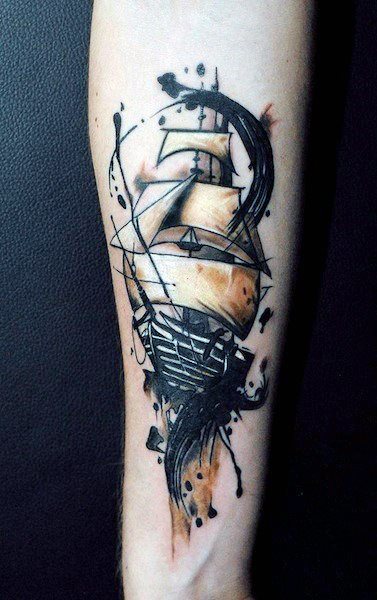 tatuaje acuarela para hombre 56