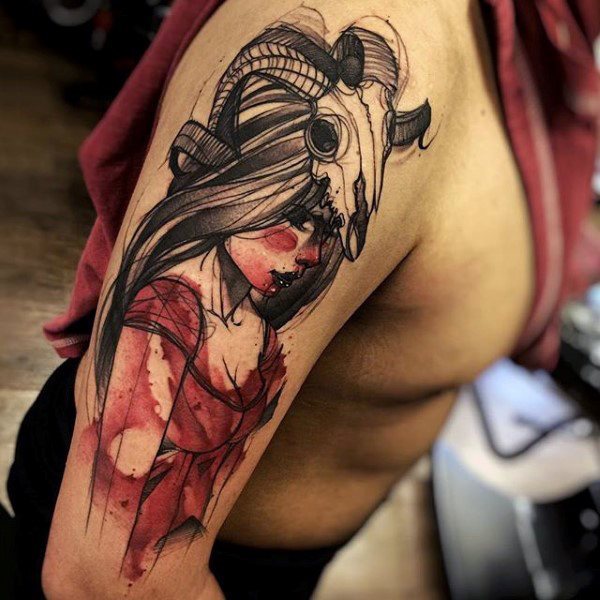 tatuaje acuarela para hombre 62
