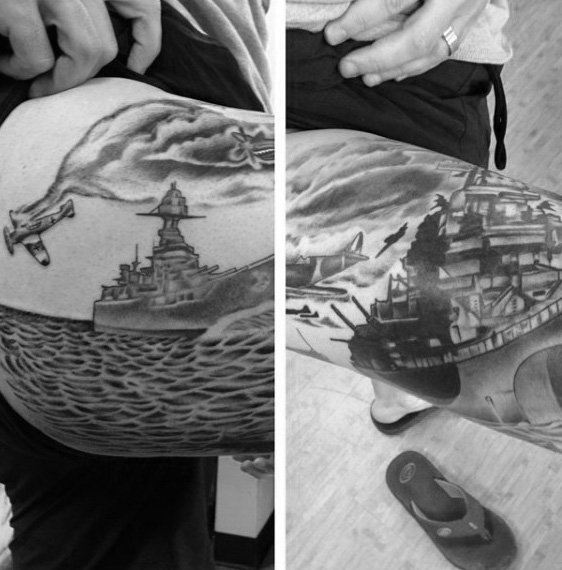 tatuaje armada de guerra para hombre 15