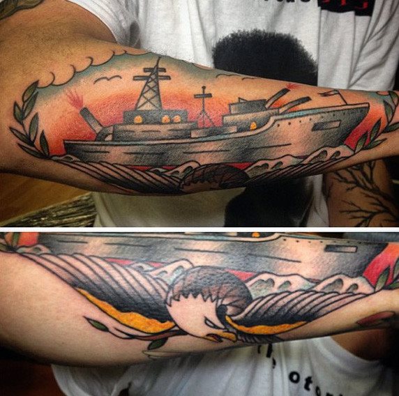 tatuaje armada de guerra para hombre 23