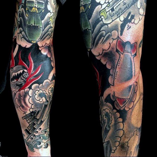 tatuaje armada de guerra para hombre 26