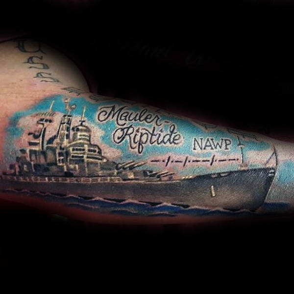 tatuaje armada de guerra para hombre 34