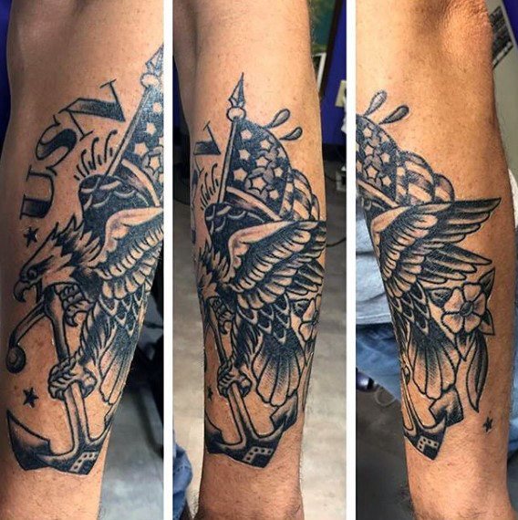 tatuaje armada de guerra para hombre 36
