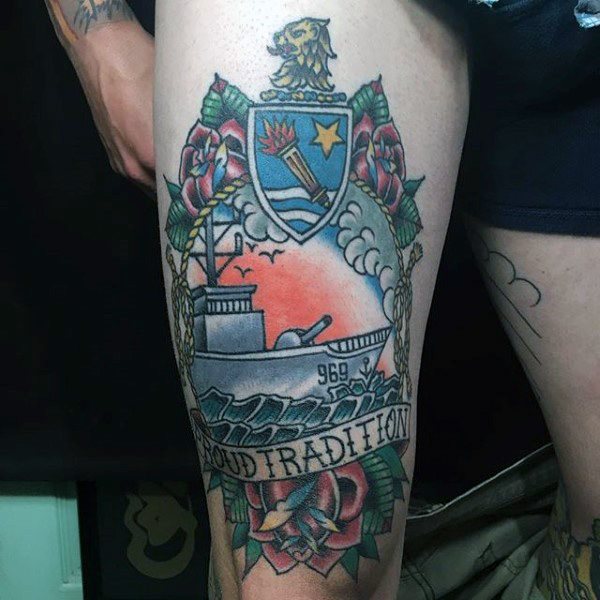 tatuaje armada de guerra para hombre 38