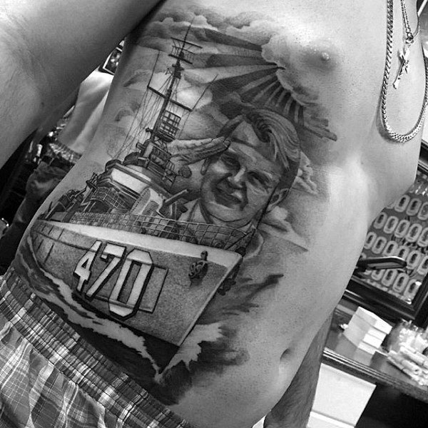tatuaje armada de guerra para hombre 42