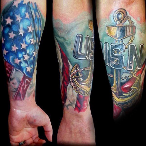 tatuaje armada de guerra para hombre 65