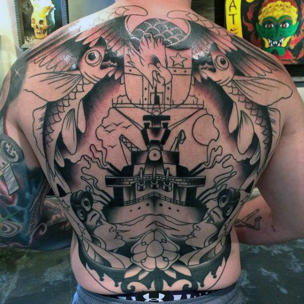 tatuaje armada de guerra para hombre 69