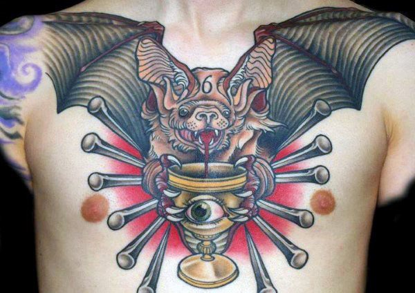 tatuaje murcielago para hombre 21