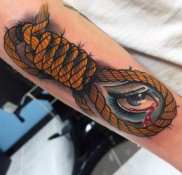 tatuaje nudo corredizo para hombre 07