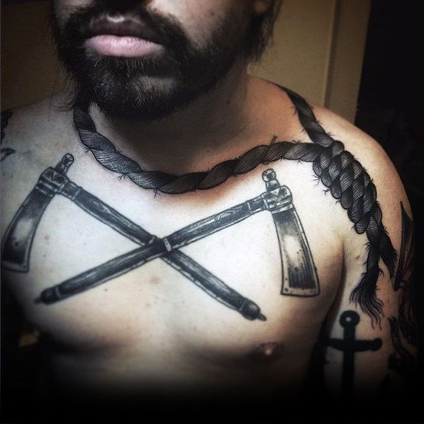 tatuaje nudo corredizo para hombre 12
