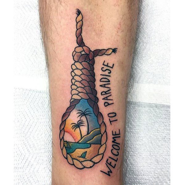 tatuaje nudo corredizo para hombre 41