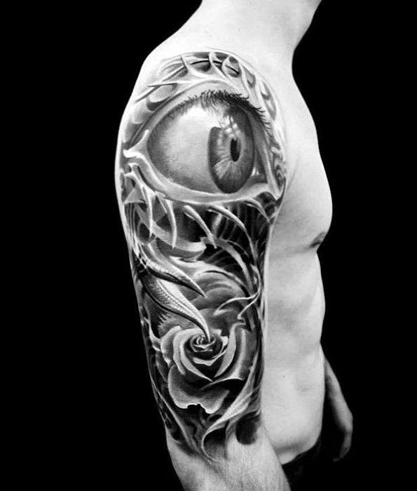 tatuaje ojo realista para hombre 12