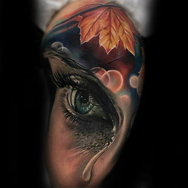 tatuaje ojo realista para hombre 26