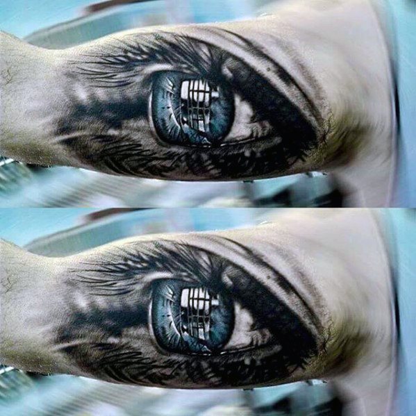 tatuaje ojo realista para hombre 42