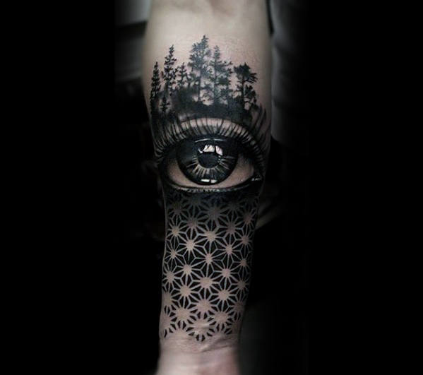 tatuaje ojo realista para hombre 44