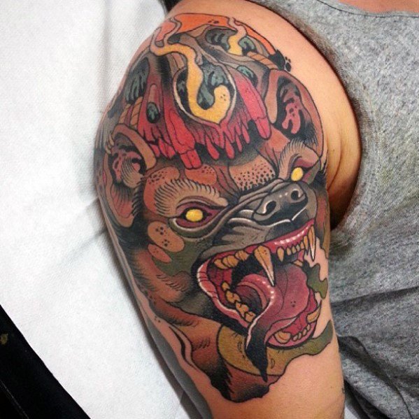 tatuaje oso nuevo estilo para hombre 08
