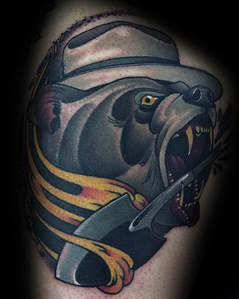 tatuaje oso nuevo estilo para hombre 20