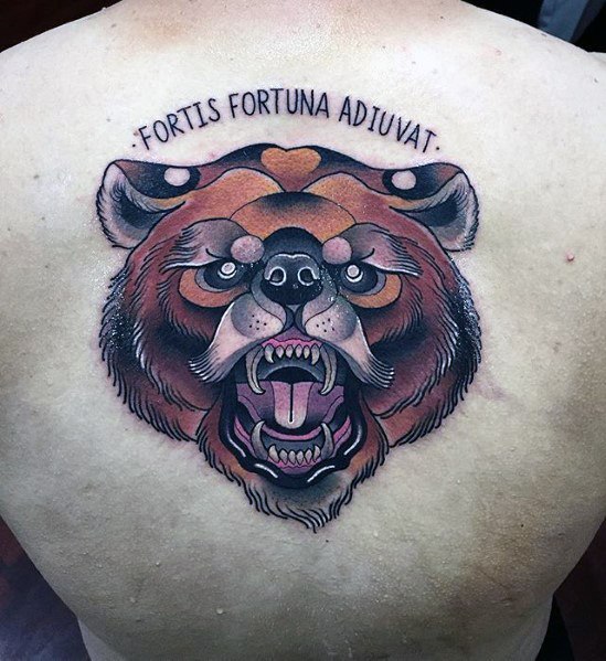 tatuaje oso nuevo estilo para hombre 25