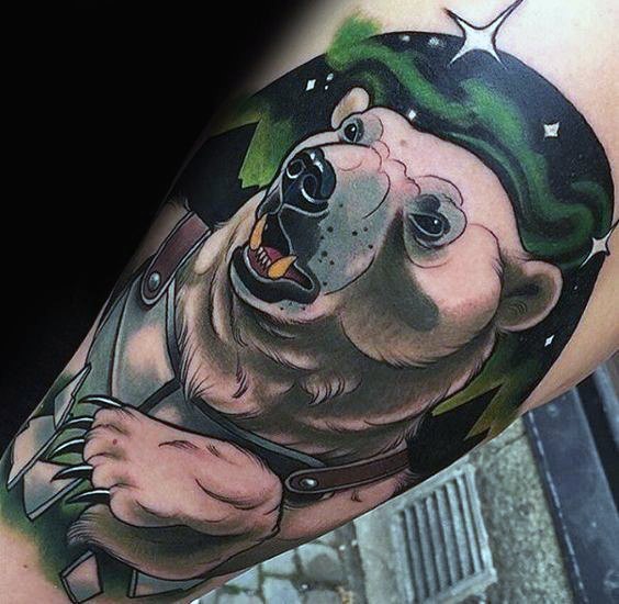 tatuaje oso nuevo estilo para hombre 36