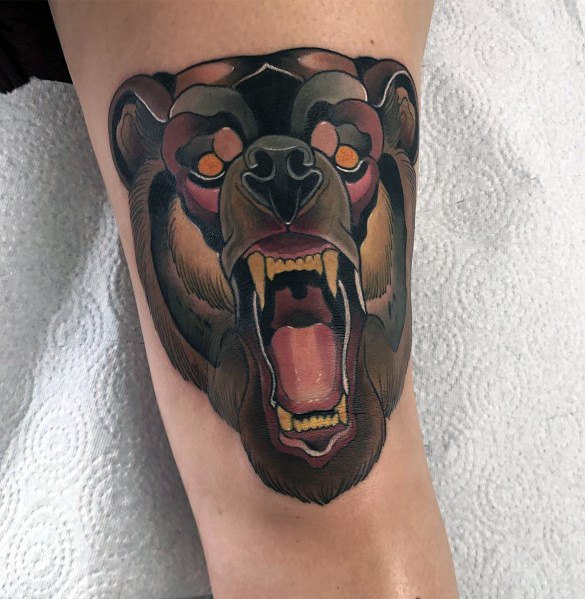 tatuaje oso nuevo estilo para hombre 42