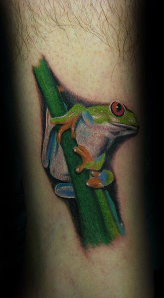 tatuaje rana en arbol para hombre 09
