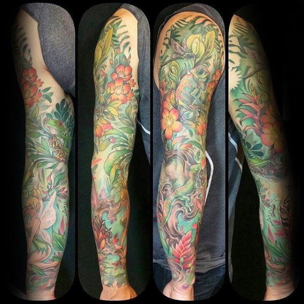 tatuaje rana en arbol para hombre 41