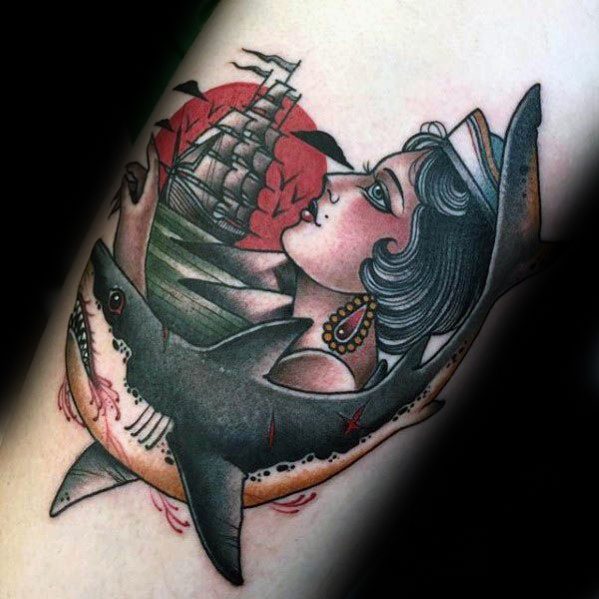 tatuaje tiburon nuevo estilo para hombre 08