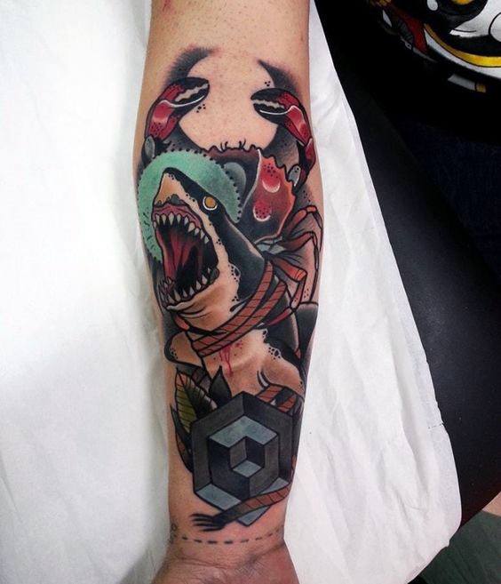 tatuaje tiburon nuevo estilo para hombre 09