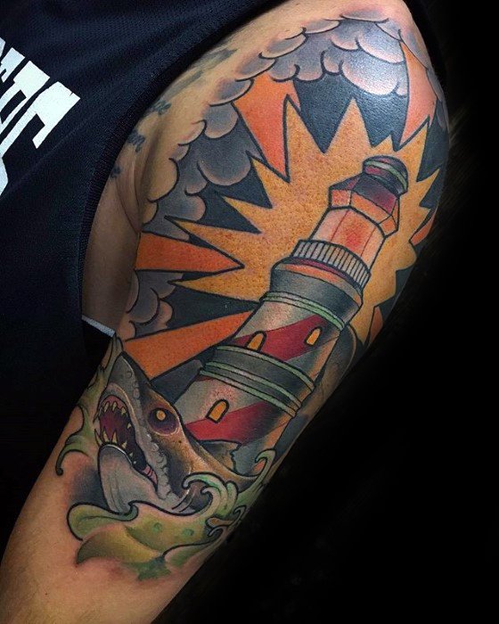tatuaje tiburon nuevo estilo para hombre 12