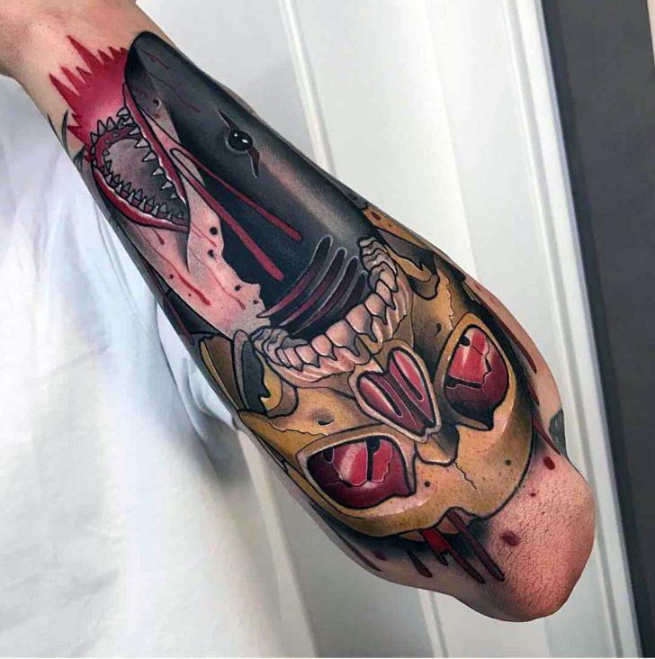 tatuaje tiburon nuevo estilo para hombre 23