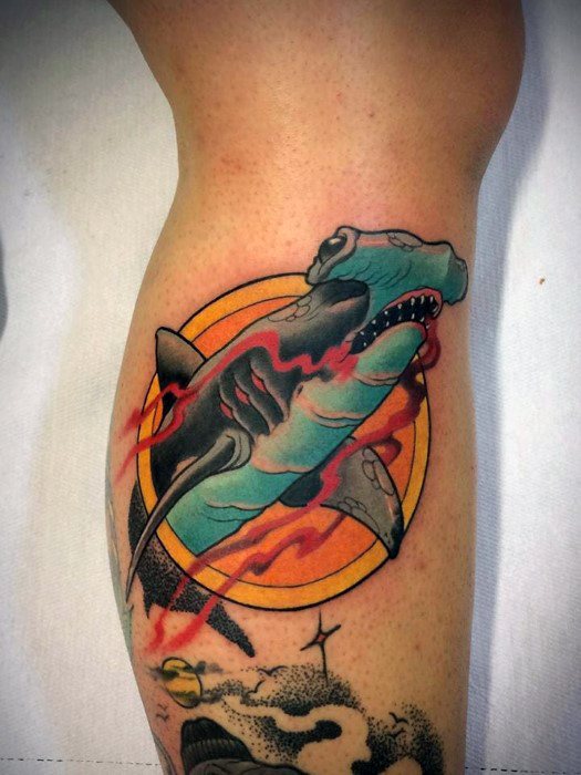 tatuaje tiburon nuevo estilo para hombre 24