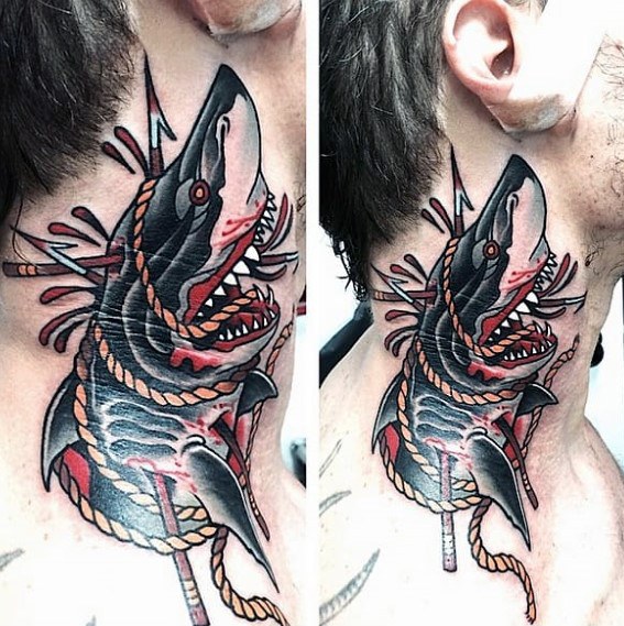 tatuaje tiburon nuevo estilo para hombre 27