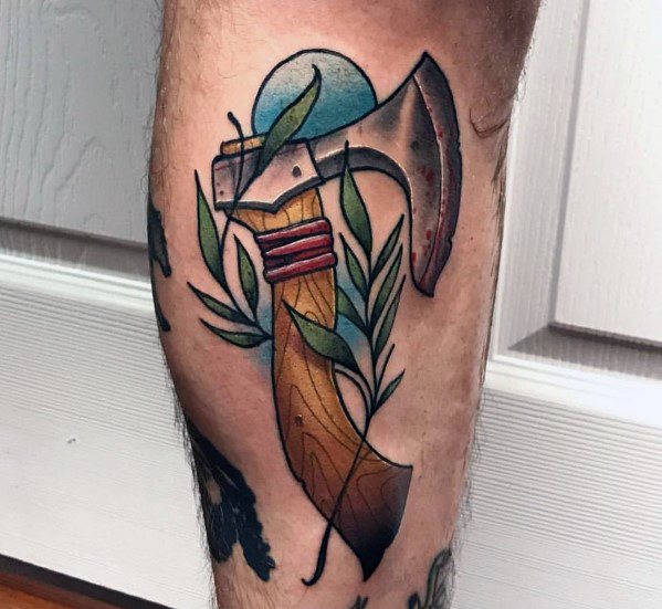 tatuaje hacha pequena 47