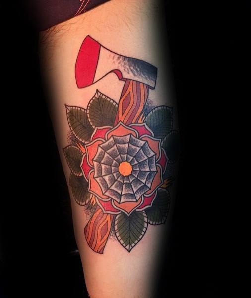 tatuaje hacha pequena 85