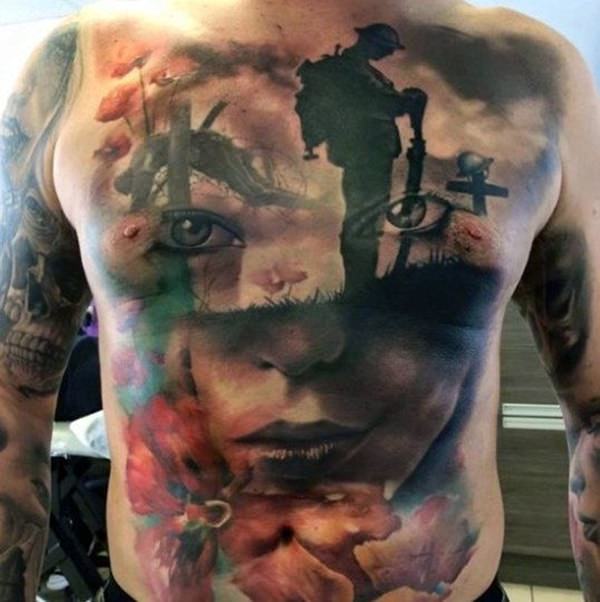 tatuaje abdomen barriga 1273