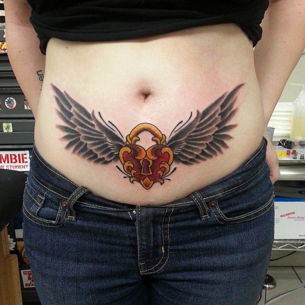 tatuaje abdomen barriga 129