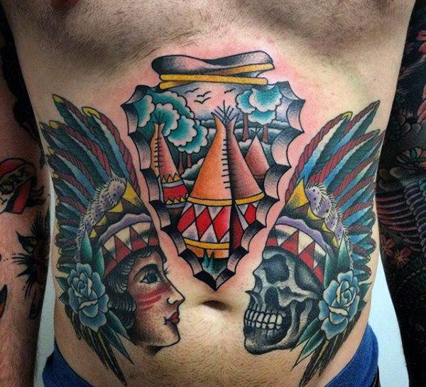 tatuaje abdomen barriga 1793