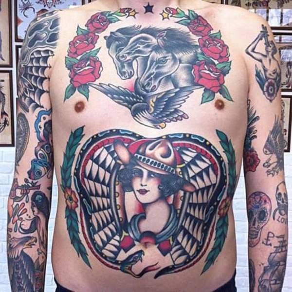 tatuaje abdomen barriga 311