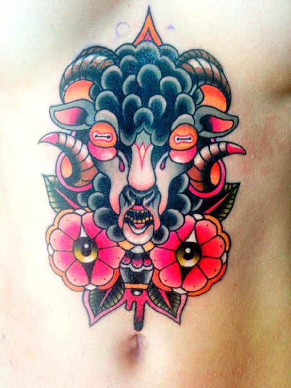 tatuaje abdomen barriga 454