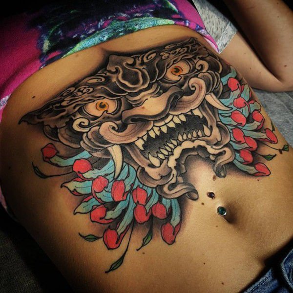 tatuaje abdomen barriga 558