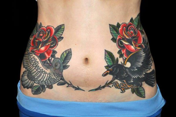 tatuaje abdomen barriga 779